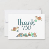 Vögel, die E-Mails verschicken dank Ihrer Karte (Vorderseite)