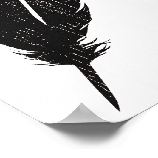 Vögel, die eine Feder auslöschen Poster (Ecke)