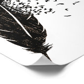 Vögel, die eine Feder auslöschen Poster (Ecke)