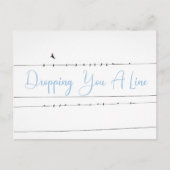 Vögel, die eine Linie fallen lassen, senden eine N Postkarte (Vorderseite)