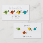 Vögel, die es einfach behalten visitenkarte (Vorne/Hinten)