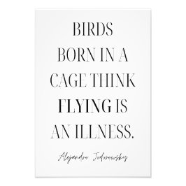 Vögel, die in einem Käfig Geboren sind und glauben Fotodruck