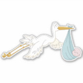 Vögel, die Niedliches Kind tragen. Es ist ein Jung Aufkleber (Vorderseite)