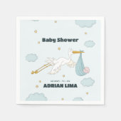 Vögel, die Niedliches Kind tragen. Es ist ein Jung Serviette (Vorderseite)