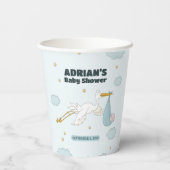 Vögel, die Niedliches Kind tragen. Es ist eine jun Pappbecher (Rückseite)