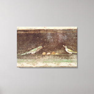 Vögel, die Nüsse essen Leinwanddruck