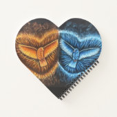 Vögel, die zusammen fliegen notizblock (Rückseite)