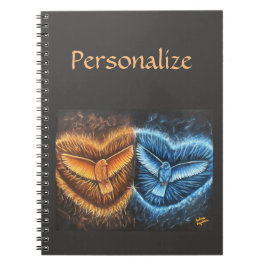 Vögel, die zusammen fliegen notizblock