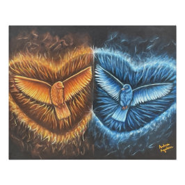 Vögel, die zusammen fliegen poster