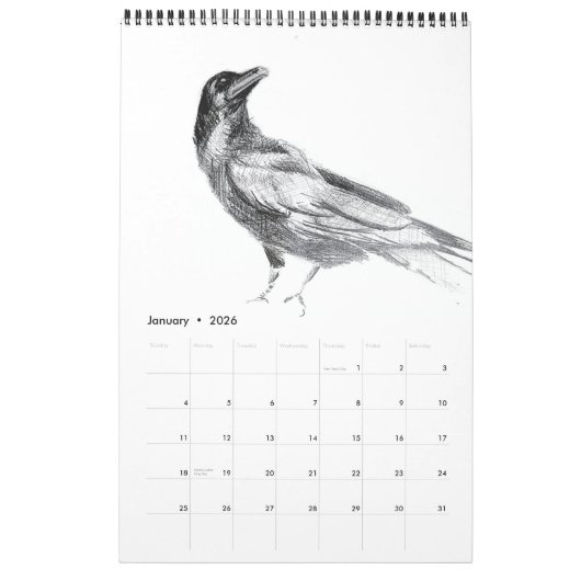 Vögel: Ein Kalender (Jan 2026)