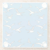 Vögel - eine Schleuse der Möwen Glasuntersetzer (Rückseite)