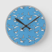 Vögel - eine Schleuse der Möwen Runde Wanduhr (Vorderseite)
