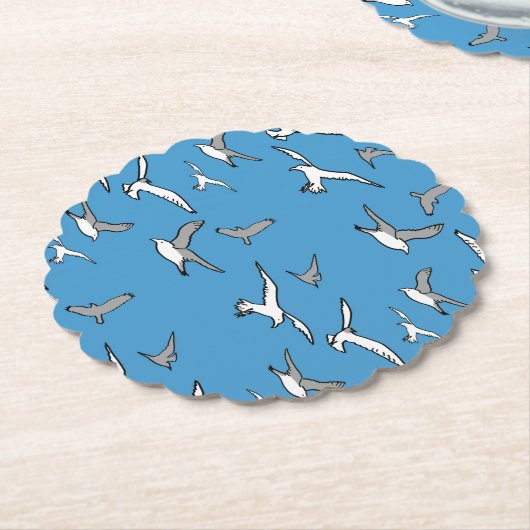 Vögel - eine Schleuse der Möwen Untersetzer (angewinkelt)