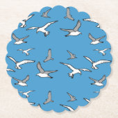 Vögel - eine Schleuse der Möwen Untersetzer (Vorderseite)