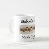 Vögel einer Feather-Kaffee-Tasse Kaffeetasse (Vorderseite Links)