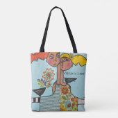 Vögel einer Feather Tote Tasche (Rückseite)