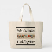 Vögel einer Feather Tote Tasche (Rückseite)