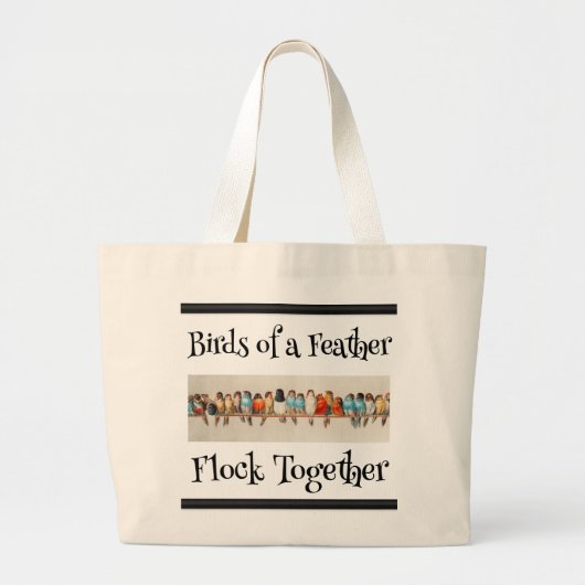 Vögel einer Feather Tote Tasche (Vorne)