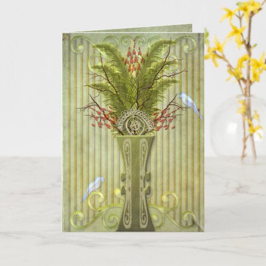 Vögel einer Feder (Blankenkarte) Karte (Gelbe Blume)