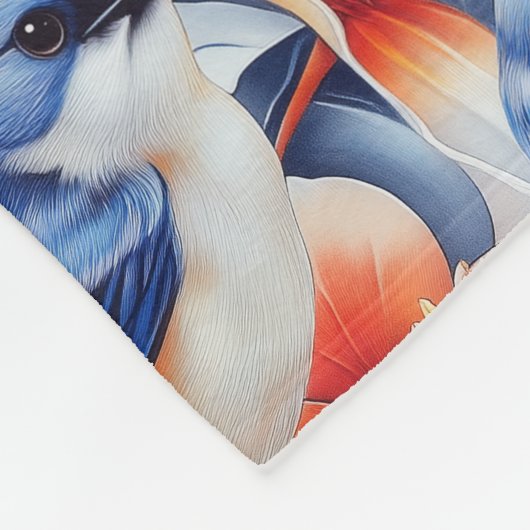 Vögel einer Feder Fleecedecke (Ecke)