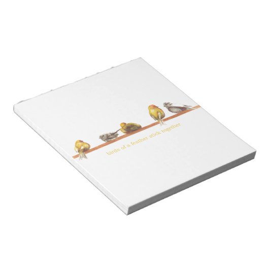 Vögel einer Feder Notizblock (angewinkelt)