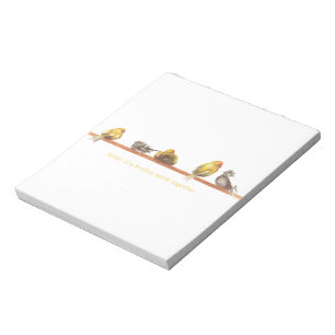 Vögel einer Feder Notizblock