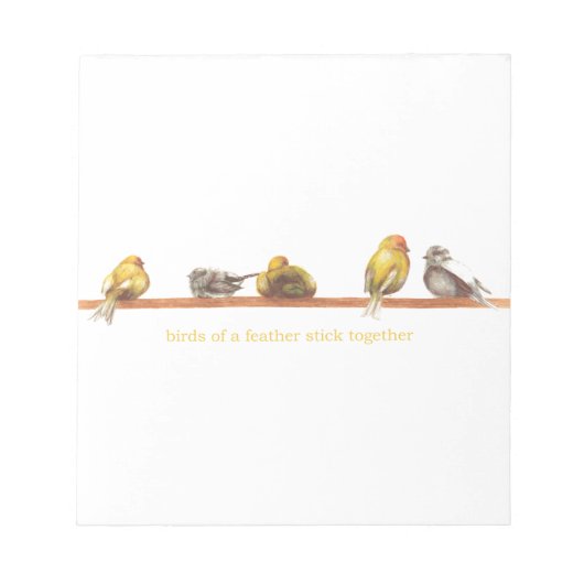 Vögel einer Feder Notizblock (Vorderseite)