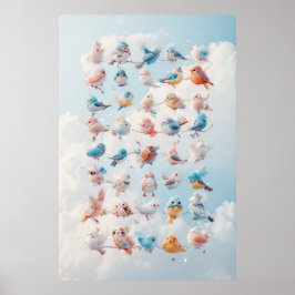 Vögel einer Feder Poster