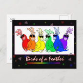 Vögel einer Feder Postkarte (Vorne/Hinten)