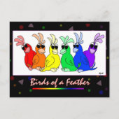 Vögel einer Feder Postkarte (Vorderseite)