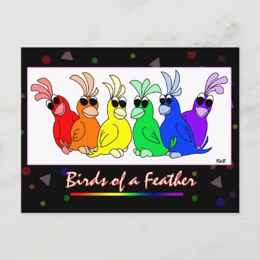 Vögel einer Feder Postkarte (Vorderseite)