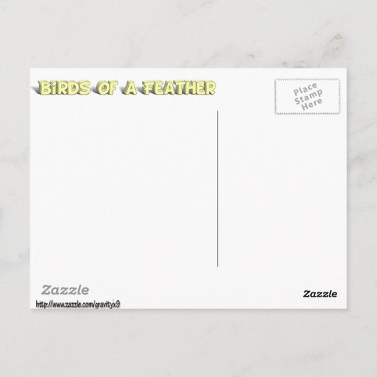 Vögel einer Feder Postkarte (Rückseite)