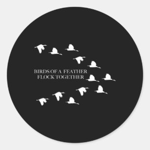 Vögel einer Feder und der Flock von Bi Runder Aufkleber