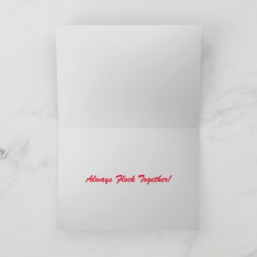 Vögel eines Feather Flock - Gruß Karte (Innenseite)