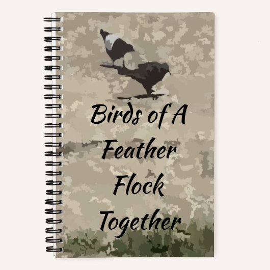 Vögel eines Feather-Notebooks Notizblock (Vorderseite)