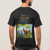 Vögel eines Feather T - Shirt Design. (Rückseite)
