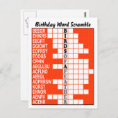 Vögel eines Feather Word Scramble Postkarte (Vorne/Hinten)