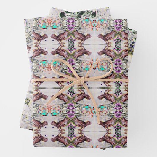 Vögel eines Feather wrapping Fly Together Sheets Geschenkpapier Set (Beispiel)