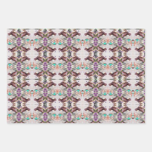 Vögel eines Feather wrapping Fly Together Sheets Geschenkpapier Set (Vorderseite)