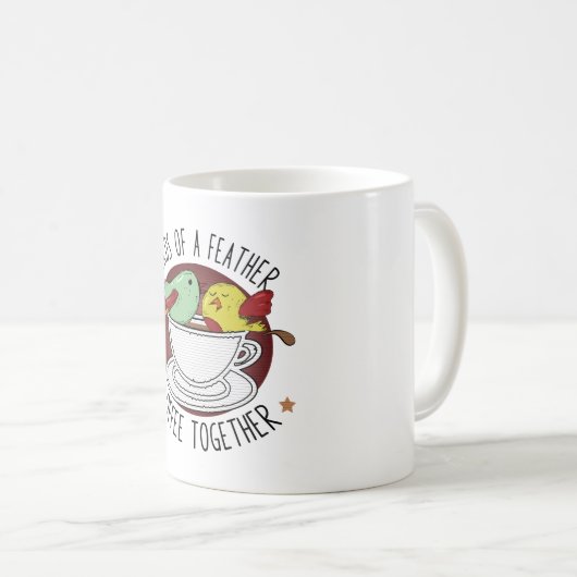 VÖGEL EINES KAFFEES KAFFEETASSE (VorderseiteRechts)