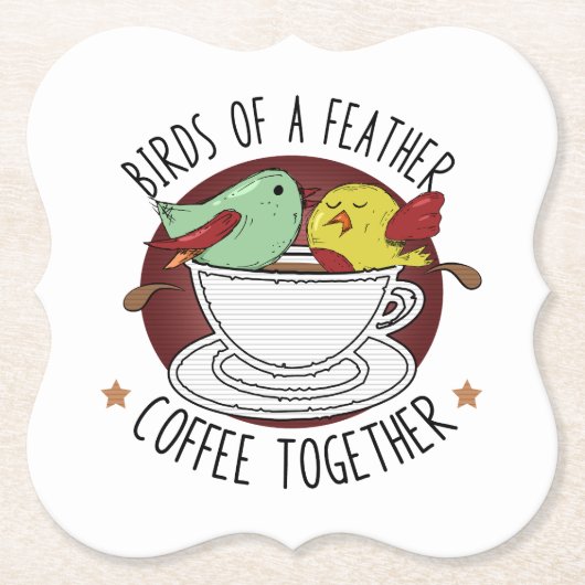 VÖGEL EINES KAFFEES UNTERSETZER (Vorderseite)