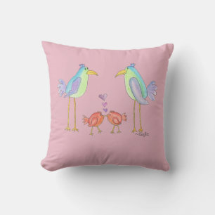 Vögel eines Schlags Kissen