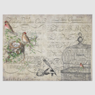 Vogel-Eintagsfliegen Decoupage Blatt Seidenpapier