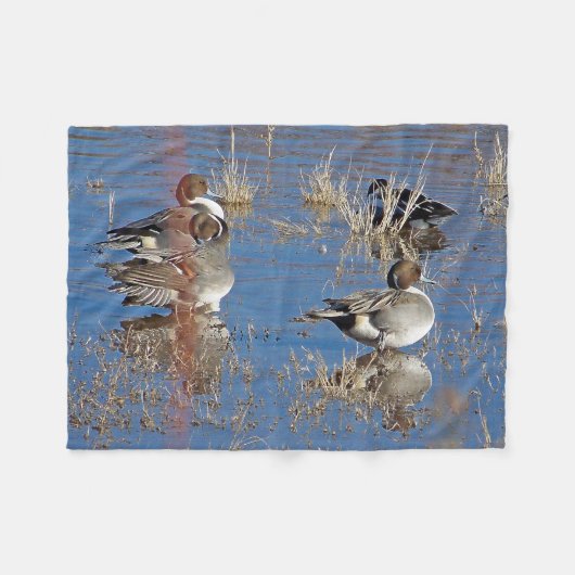 Vogel-Enten-Tier-Teich-Fleece-Decke Fleecedecke (Vorderseite (Horizontal))