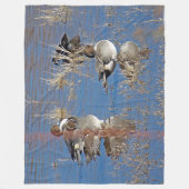 Vogel-Enten-Tier-Teich-Fleece-Decke Fleecedecke (Vorderseite)