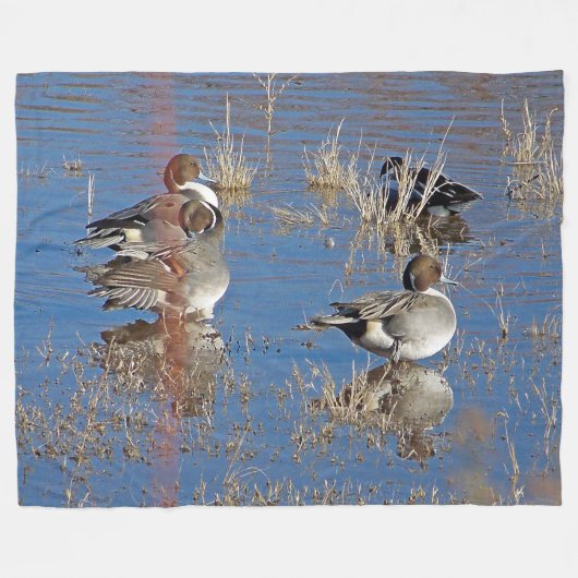 Vogel-Enten-Tier-Teich-Fleece-Decke Fleecedecke (Vorderseite (Horizontal))