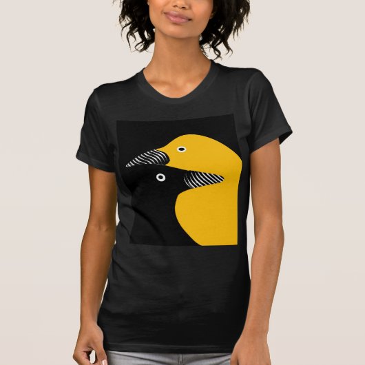 Vogel eyecontact Entwurfs-Logogeschenke T-Shirt (Vorderseite)