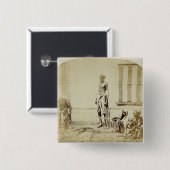 Vogel-Fänger, niedrige Kasten-Hindus in Delhi, 19. Button (Vorne & Hinten)