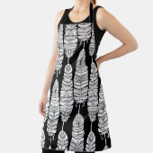 Vögel federn boho nahtlose Muster in schwarz und s Schürze (InSitu)