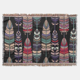 Vögel Federn Tribal Art nahtlos Decke